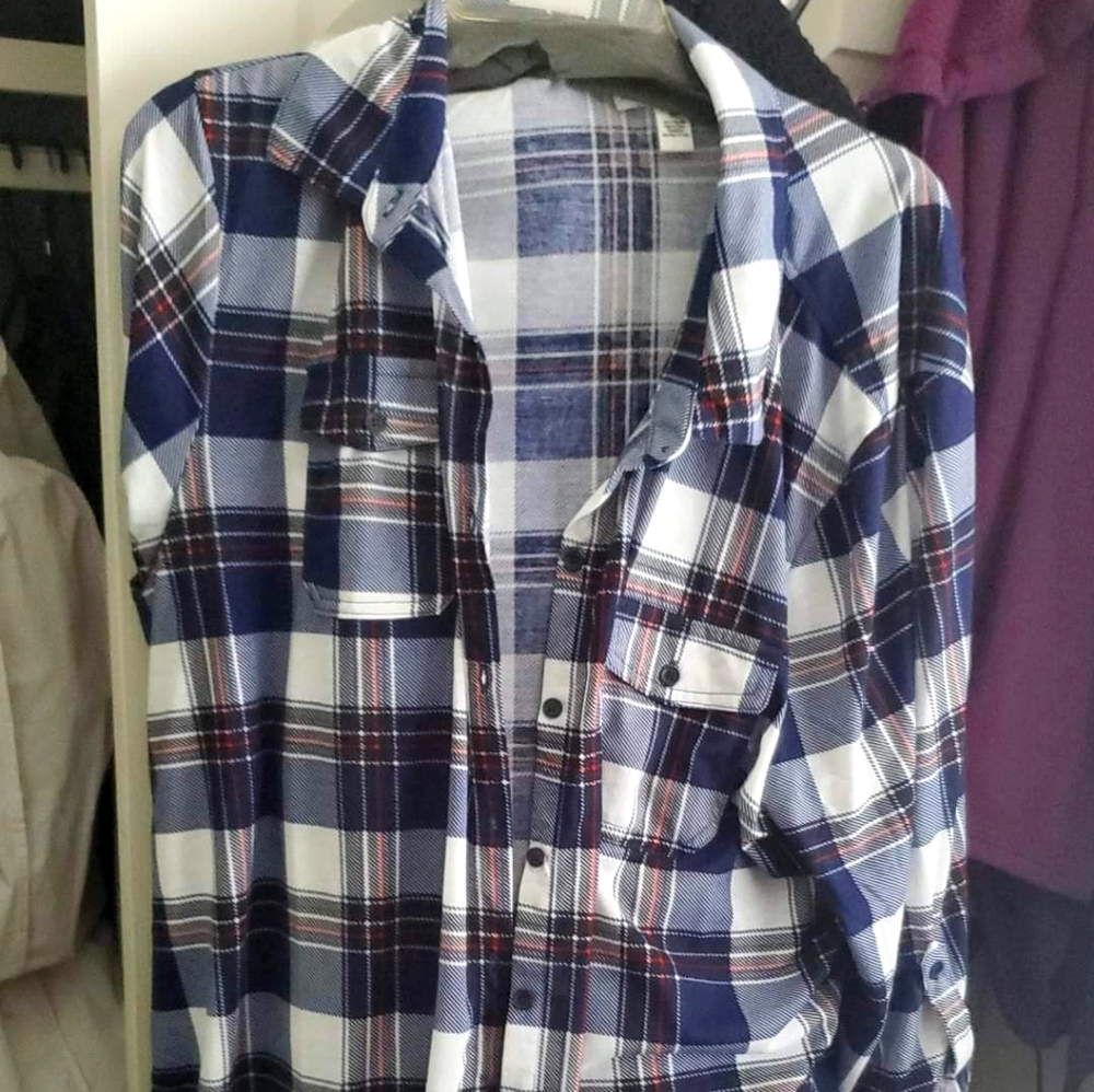 Flannel 3/4 sleeve shirt